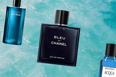 designer perfume blue liquid